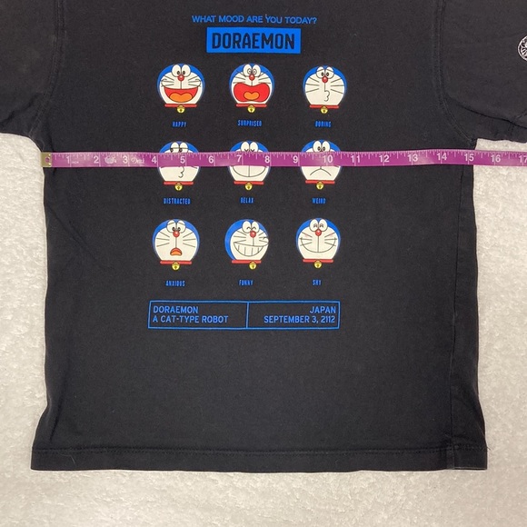 5/$20 Zara Doraemon what mood are you? Cat robot boys black size 8 tee - Picture 4 of 8